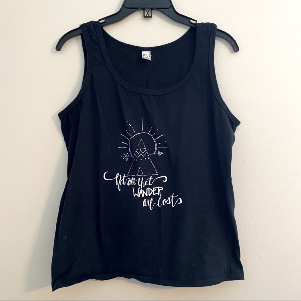Wanderlust “not all who wander are lost” tank